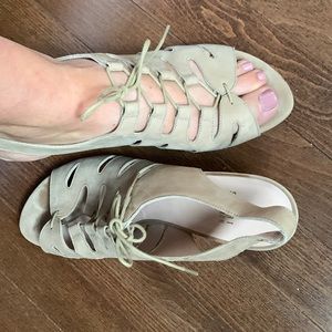 Stuart Weitzman mid heel sandals